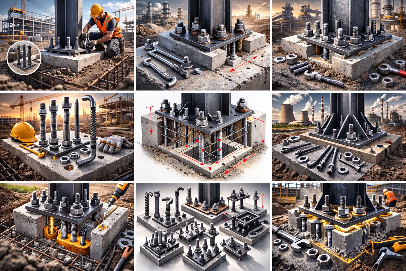 بولت‌های فونداسیون و نقش آن‌ها در تدارکات صنعتی