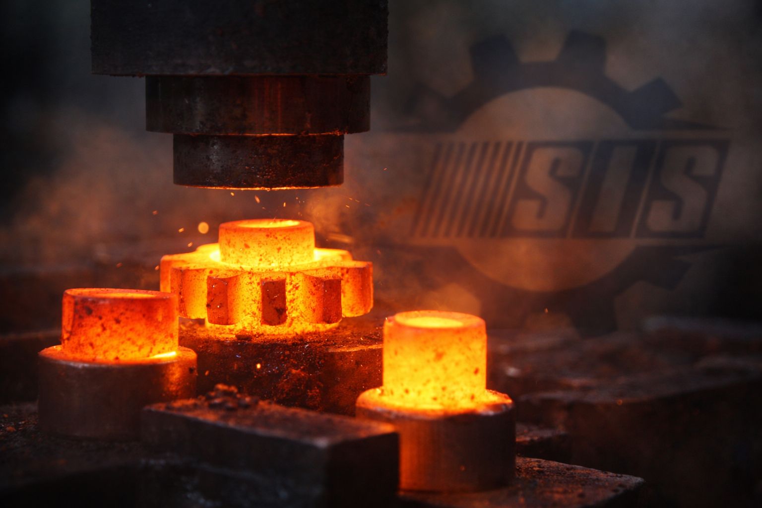 🔩 عملیات فورج گرم در تولید قطعات صنعتی توسط شرکت تدارکات صنعتی سپاهان